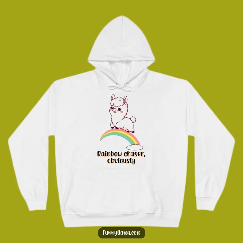 Funny Llama Rainbow Leap Hoodie: Cozy Up with Goofy Joy, A Hilarious Gift