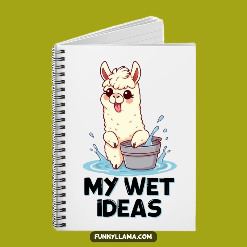 Funny Splashing Llama Notebook: Tongue Out Llama Journal for Playful Notes