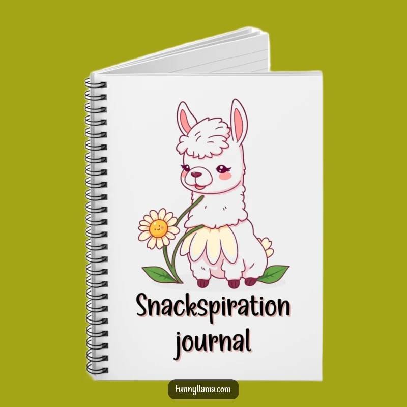 Funny Llama Daisy Notebook: Jot Down Peaceful and Hilarious Thoughts